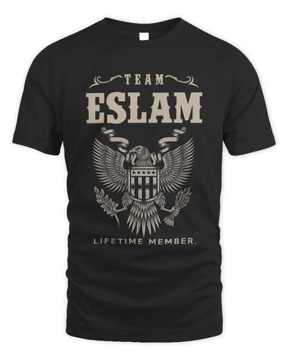 ESLAM TP06-K82 – Personalized Classic Style Apparel “Team NAME Lifetime Member” - Unisex Standard T-Shirt - Black