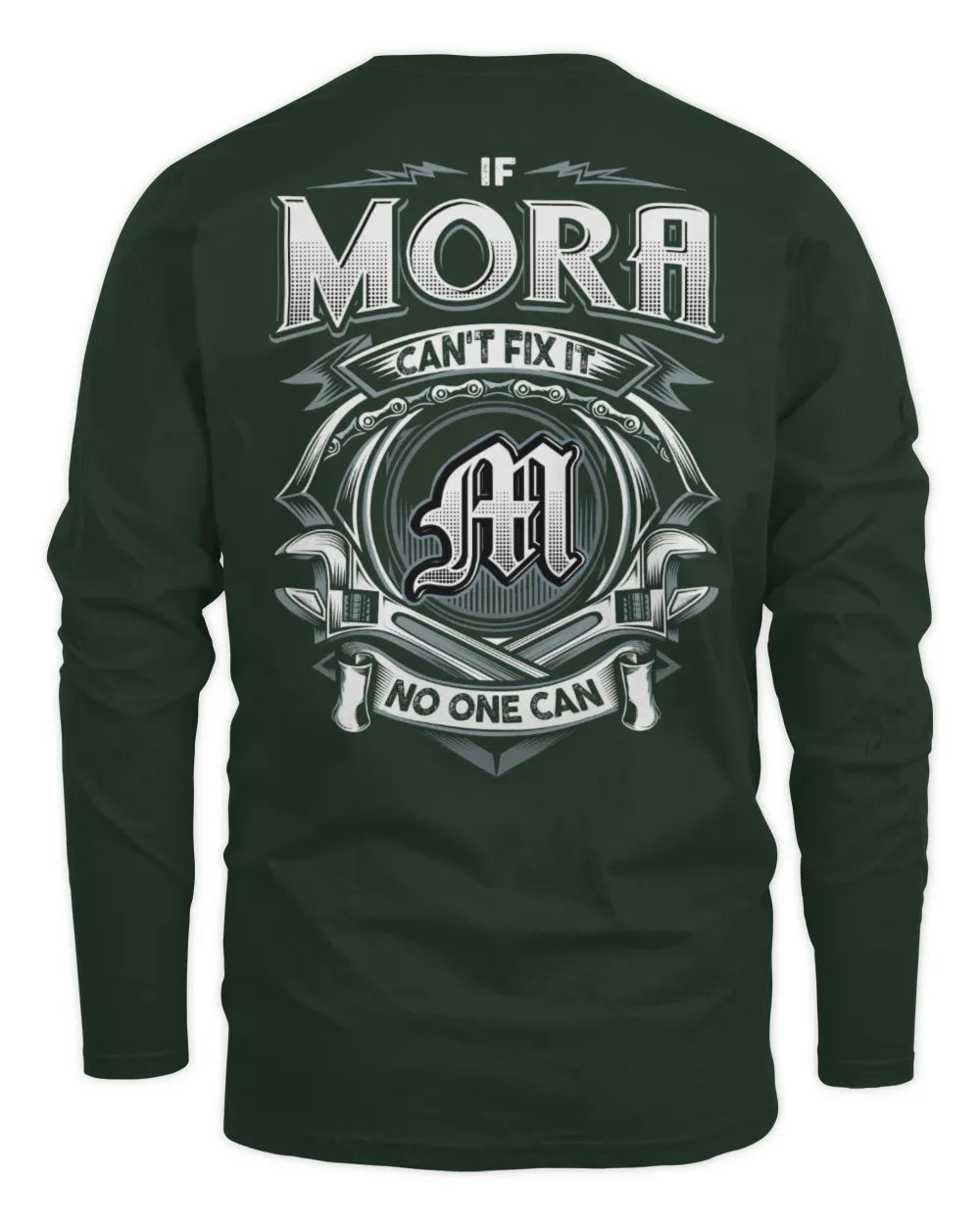 MORA AP81-K4-626 - Personalized Ahmed Quote Apparel “If Ahmed Can't Fix It, No One Can” - Men's Long Sleeved T-Shirt - Forest Green