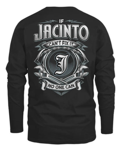 JACINTO AP81-K4-626 - Personalized Ahmed Quote Apparel “If Ahmed Can't Fix It, No One Can” - Men's Long Sleeved T-Shirt - Black