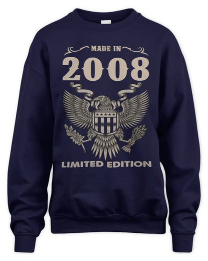 2008 HH89-K2 – Classic Birth Year Limited Edition T-Shirt - Unisex Sweatshirt - Navy