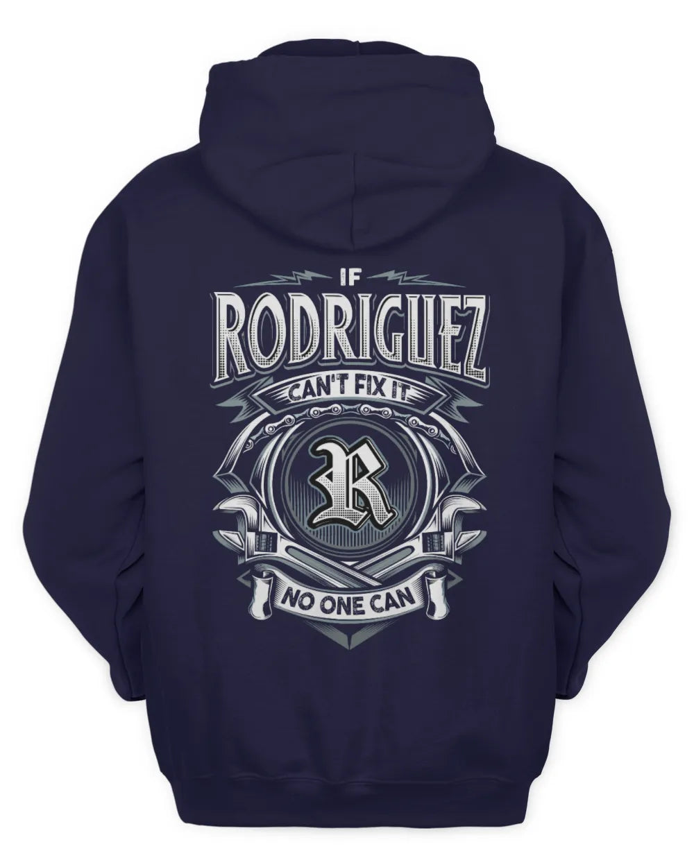 RODRIGUEZ AP81-K4-626 - Personalized Ahmed Quote Apparel “If Ahmed Can't Fix It, No One Can” - Unisex Hoodie - Navy