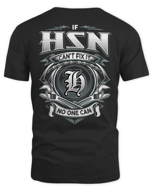 HSN AP81-K4-626 - Personalized Ahmed Quote Apparel “If Ahmed Can't Fix It, No One Can” - Unisex Standard T-Shirt - Black
