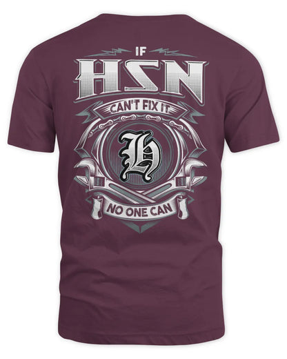 HSN AP81-K4-626 - Personalized Ahmed Quote Apparel “If Ahmed Can't Fix It, No One Can” - Unisex Standard T-Shirt - Maroon