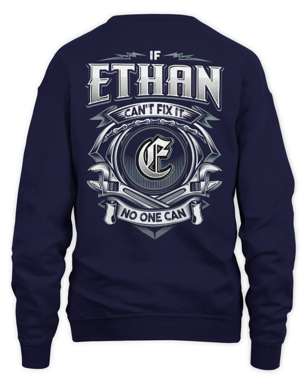 ETHAN AP81-K4-626 - Personalized Ahmed Quote Apparel “If Ahmed Can't Fix It, No One Can” - Unisex Sweatshirt - Navy