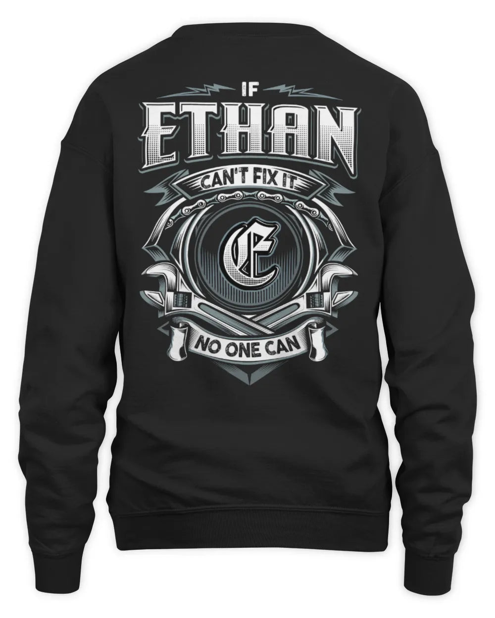ETHAN AP81-K4-626 - Personalized Ahmed Quote Apparel “If Ahmed Can't Fix It, No One Can” - Unisex Sweatshirt - Black