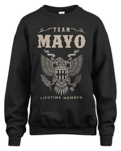 MAYO TP06-K82 – Personalized Classic Style Apparel “Team NAME Lifetime Member” - Unisex Sweatshirt - Black