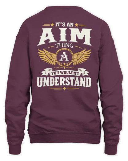 AIM KT06-M008 It’s a [NAME] Thing – You Wouldn’t Understand | Personalized Vintage T-Shirt - Unisex Sweatshirt - Maroon