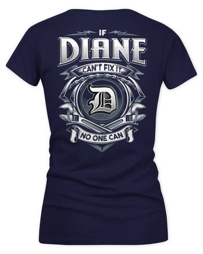 DIANE AP81-K4-626 - Personalized Ahmed Quote Apparel “If Ahmed Can't Fix It, No One Can” - Women's V-Neck T-Shirt - Navy