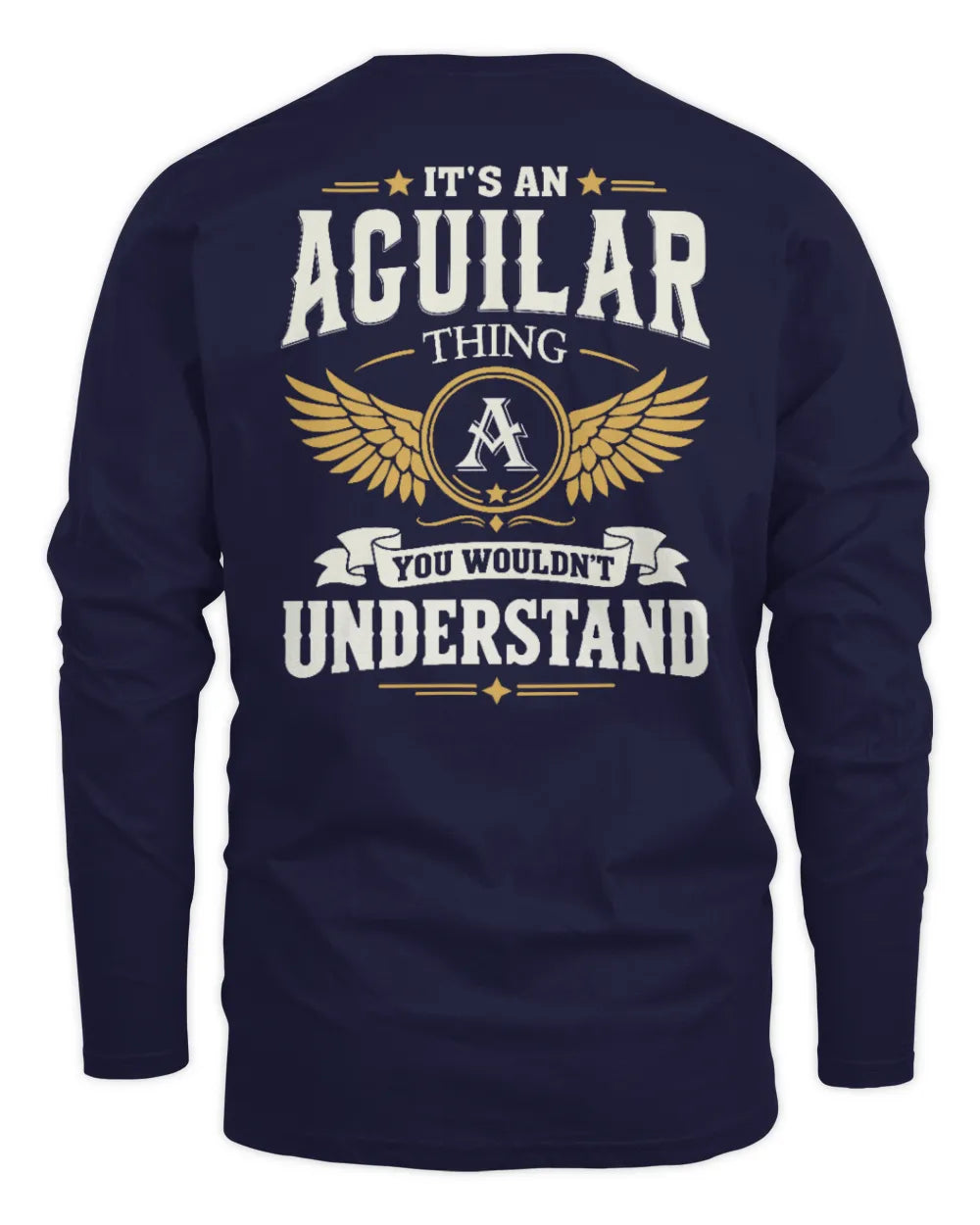 AGUILAR KT06-M008 It’s a [NAME] Thing – You Wouldn’t Understand | Personalized Vintage T-Shirt - Men's Long Sleeved T-Shirt - Navy