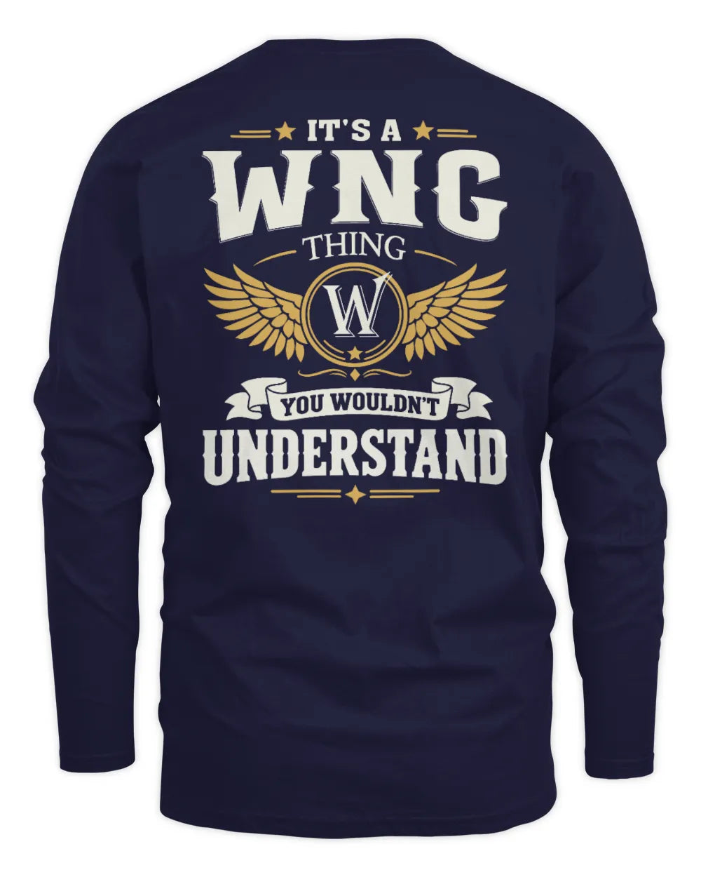 WNG KT06-M008 It’s a [NAME] Thing – You Wouldn’t Understand | Personalized Vintage T-Shirt - Men's Long Sleeved T-Shirt - Navy