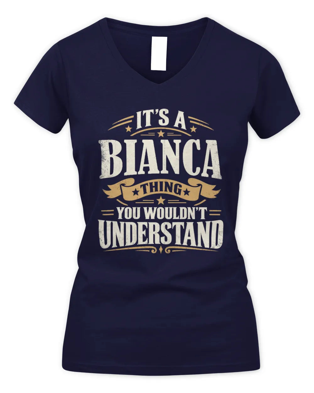 BIANCA P08 TH51 - Personalized “It’s a/an [NAME] Thing – You Wouldn’t Understand” Shirt - Women's V-Neck T-Shirt - Navy