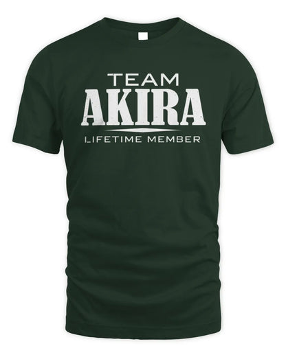 AKIRA BL62-K4-128 - Personalized “Team NAME Lifetime Member” - Unisex Standard T-Shirt - Forest Green