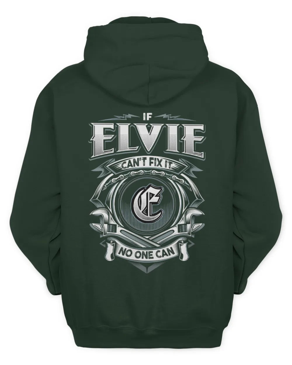ELVIE AP81-K4-626 - Personalized Ahmed Quote Apparel “If Ahmed Can't Fix It, No One Can” - Unisex Hoodie - Forest Green