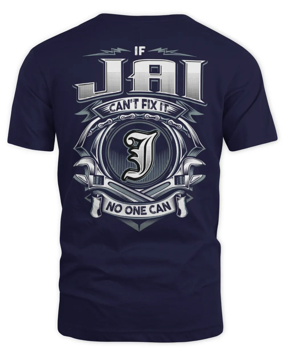 JAI AP81-K4-626 - Personalized Ahmed Quote Apparel “If Ahmed Can't Fix It, No One Can” - Unisex Standard T-Shirt - Navy