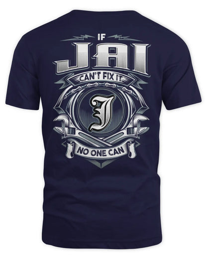 JAI AP81-K4-626 - Personalized Ahmed Quote Apparel “If Ahmed Can't Fix It, No One Can” - Unisex Standard T-Shirt - Navy