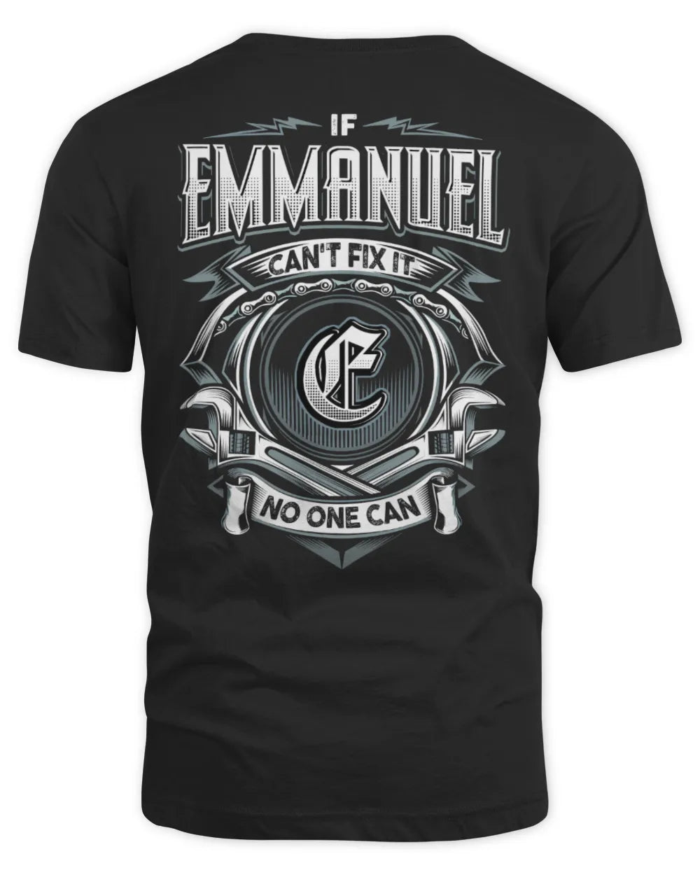 EMMANUEL AP81-K4-626 - Personalized Ahmed Quote Apparel “If Ahmed Can't Fix It, No One Can” - Unisex Standard T-Shirt - Black
