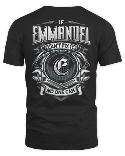 EMMANUEL AP81-K4-626 - Personalized Ahmed Quote Apparel “If Ahmed Can't Fix It, No One Can” - Unisex Standard T-Shirt - Black