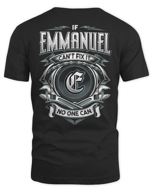 EMMANUEL AP81-K4-626 - Personalized Ahmed Quote Apparel “If Ahmed Can't Fix It, No One Can” - Unisex Standard T-Shirt - Black