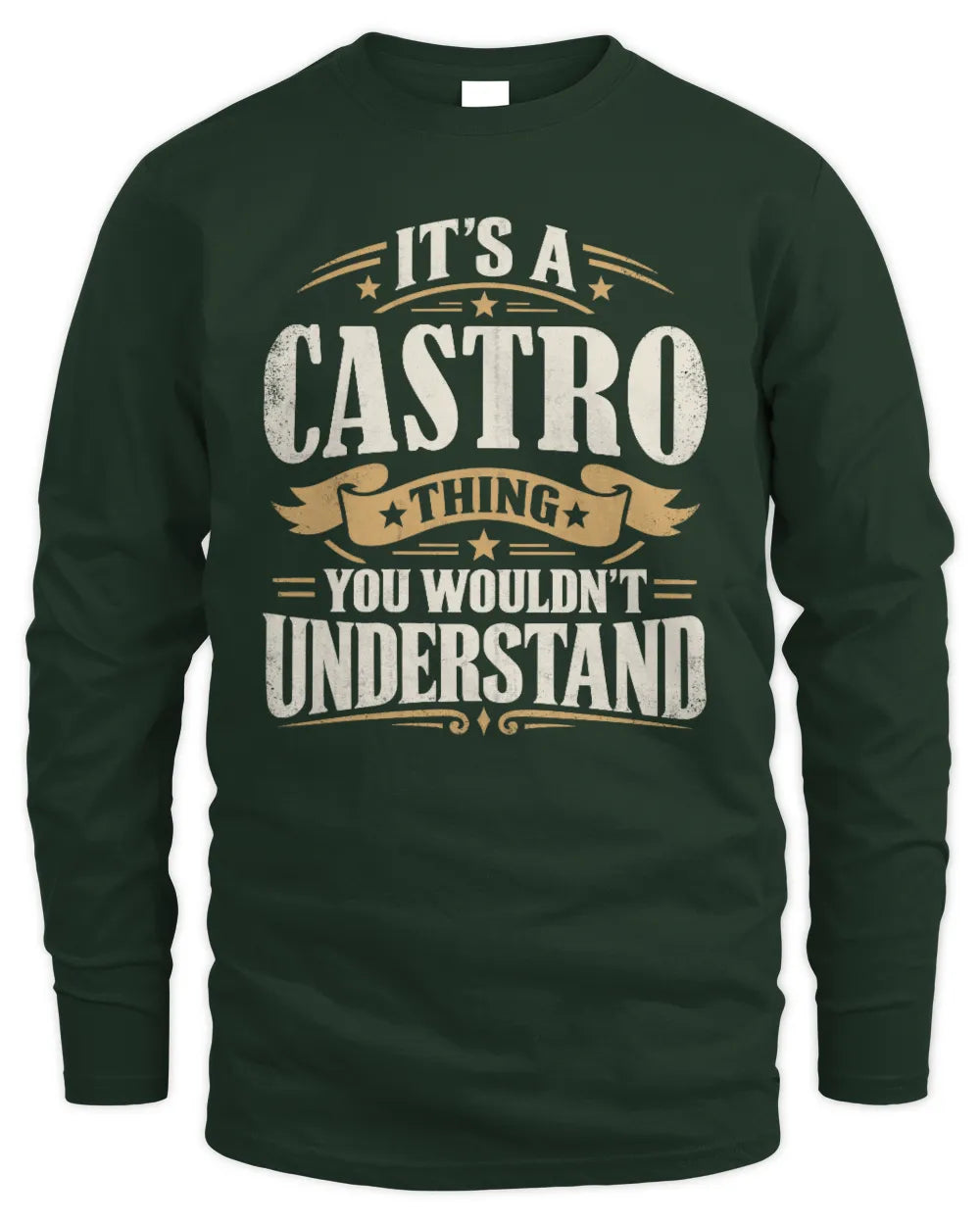 CASTRO P08 TH51 - Personalized “It’s a/an [NAME] Thing – You Wouldn’t Understand” Shirt - Men's Long Sleeved T-Shirt - Forest Green