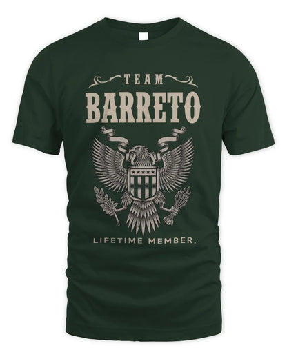 BARRETO TP06-K82 – Personalized Classic Style Apparel “Team NAME Lifetime Member” - Unisex Standard T-Shirt - Forest Green