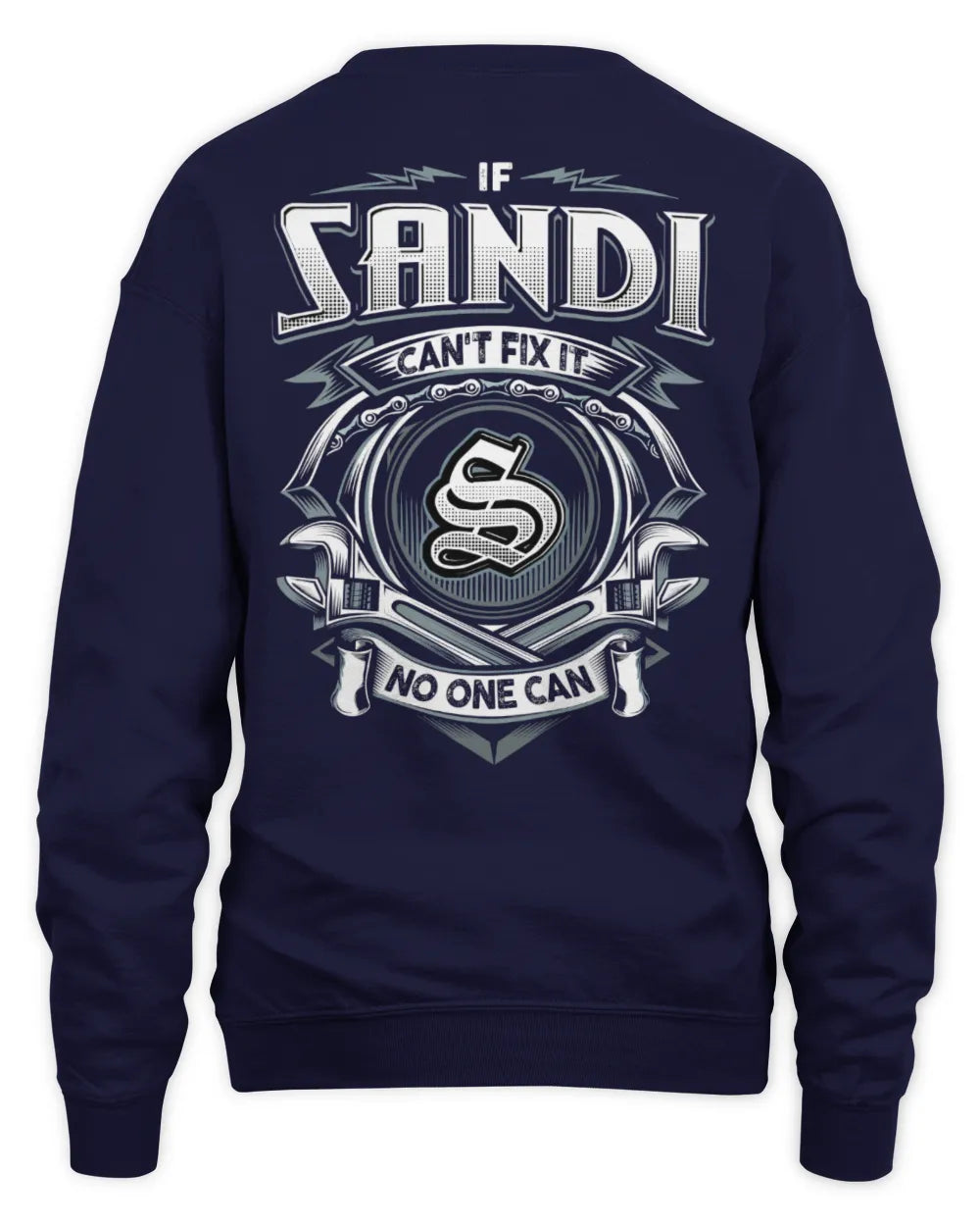 SANDI AP81-K4-626 - Personalized Ahmed Quote Apparel “If Ahmed Can't Fix It, No One Can” - Unisex Sweatshirt - Navy
