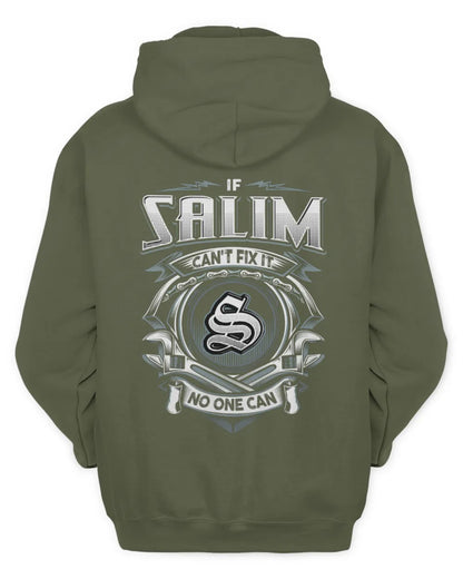 SALIM AP81-K4-626 - Personalized Ahmed Quote Apparel “If Ahmed Can't Fix It, No One Can” - Unisex Hoodie - Military Green