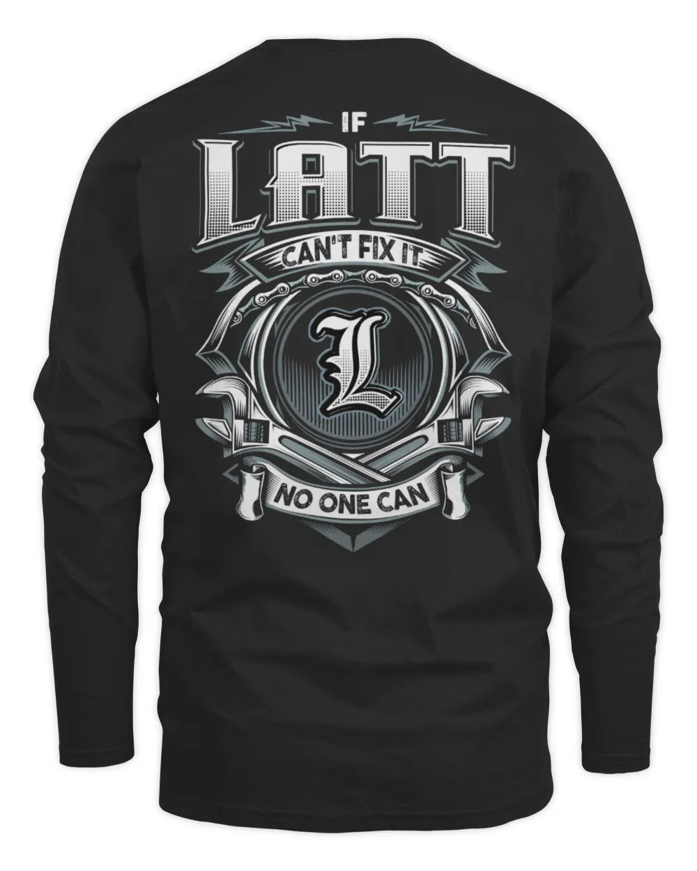 LATT AP81-K4-626 - Personalized Ahmed Quote Apparel “If Ahmed Can't Fix It, No One Can” - Men's Long Sleeved T-Shirt - Black