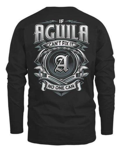 AGUILA AP81-K4-626 - Personalized Ahmed Quote Apparel “If Ahmed Can't Fix It, No One Can” - Men's Long Sleeved T-Shirt - Black