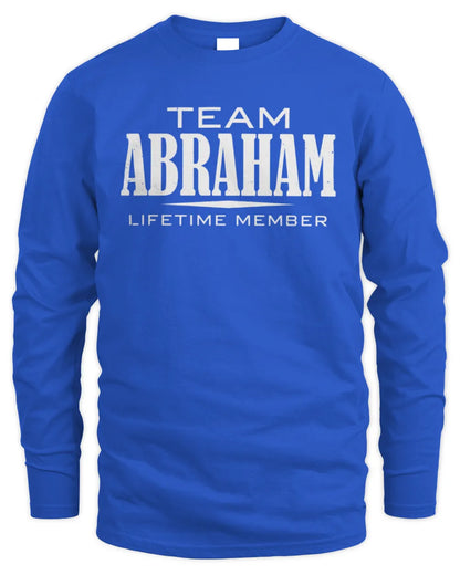 ABRAHAM BL62-K4-128 - Personalized “Team NAME Lifetime Member” - Men's Long Sleeved T-Shirt - Royal