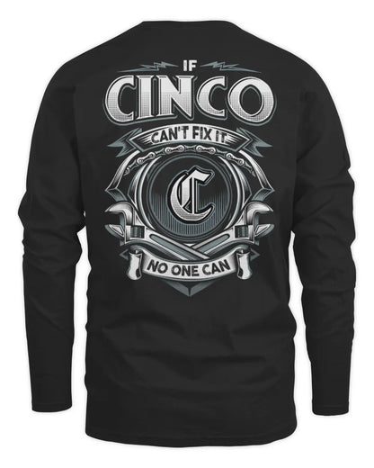 CINCO AP81-K4-626 - Personalized Ahmed Quote Apparel “If Ahmed Can't Fix It, No One Can” - Men's Long Sleeved T-Shirt - Black