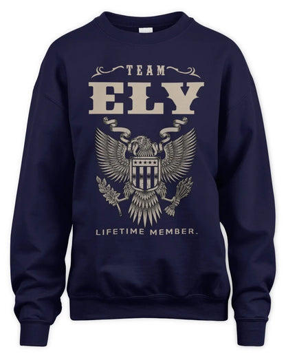ELY TP06-K82 – Personalized Classic Style Apparel “Team NAME Lifetime Member” - Unisex Sweatshirt - Navy
