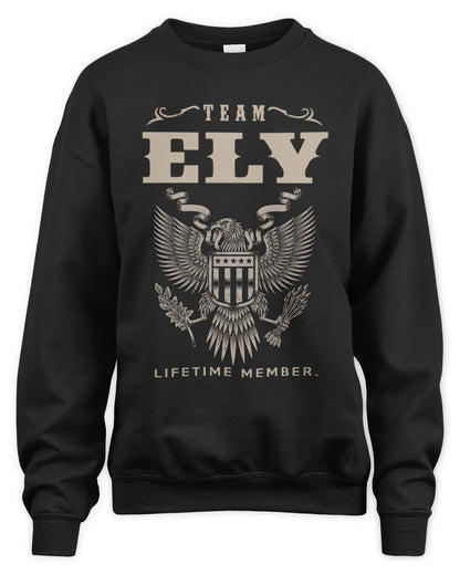 ELY TP06-K82 – Personalized Classic Style Apparel “Team NAME Lifetime Member” - Unisex Sweatshirt - Black