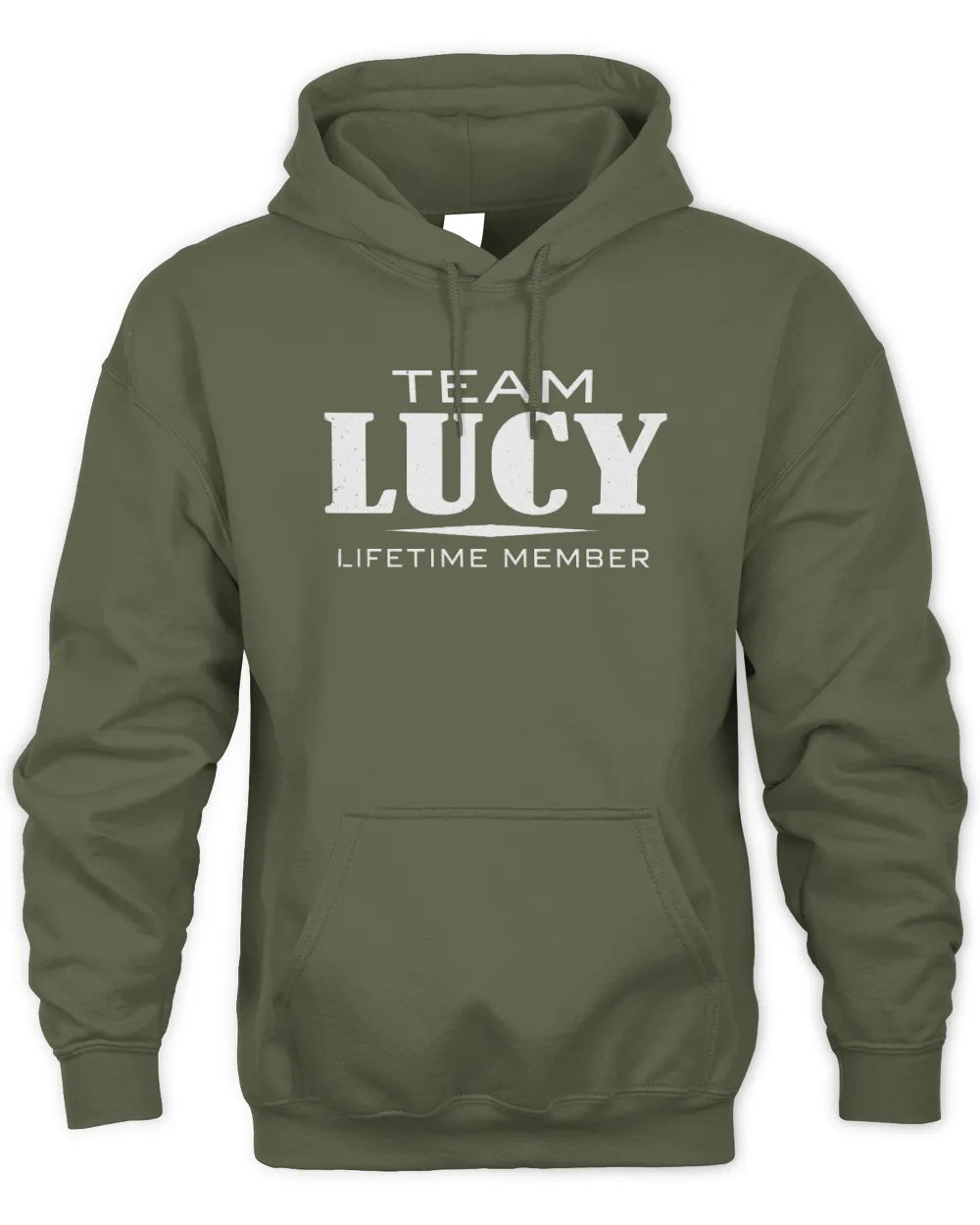 LUCY BL62-K4-128 - Personalized “Team NAME Lifetime Member” - Unisex Hoodie - Military Green