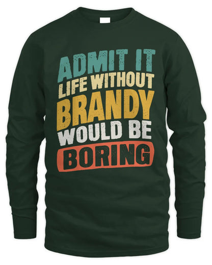 BRANDY TX03 P02 - Personalized Handyman Mechanic Shirt “If NAME Can’t Fix It, We’re All Screwed” - Men's Long Sleeved T-Shirt - Forest Green