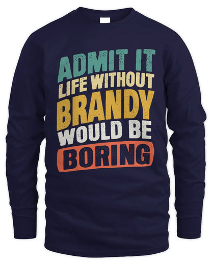 BRANDY TX03 P02 - Personalized Handyman Mechanic Shirt “If NAME Can’t Fix It, We’re All Screwed” - Men's Long Sleeved T-Shirt - Navy