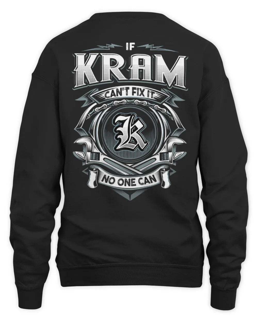 KRAM AP81-K4-626 - Personalized Ahmed Quote Apparel “If Ahmed Can't Fix It, No One Can” - Unisex Sweatshirt - Black