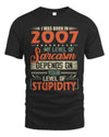 2007 TH05-K2 – Vintage Born to Be Sarcastic T-Shirt