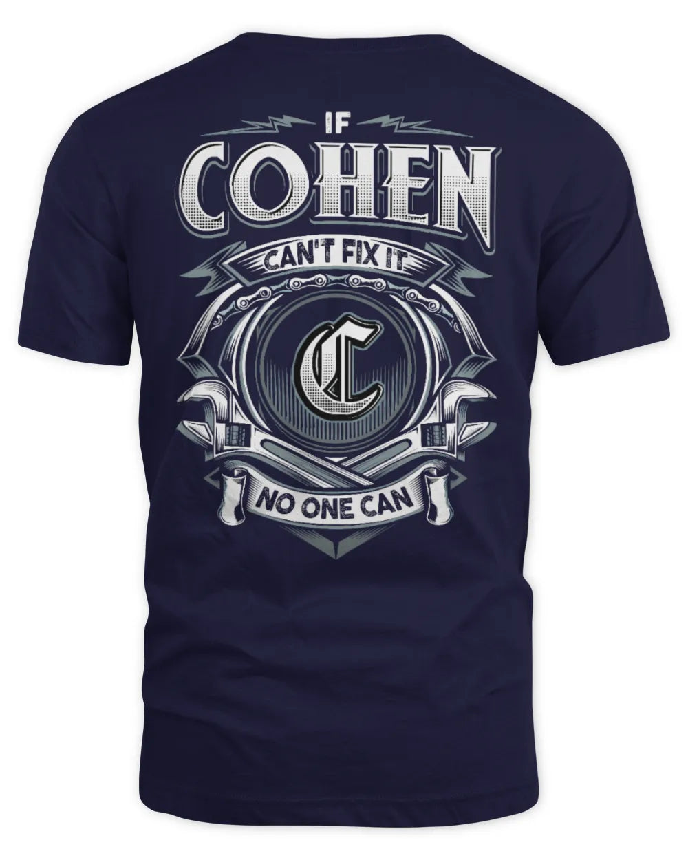 COHEN AP81-K4-626 - Personalized Ahmed Quote Apparel “If Ahmed Can't Fix It, No One Can” - Unisex Standard T-Shirt - Navy