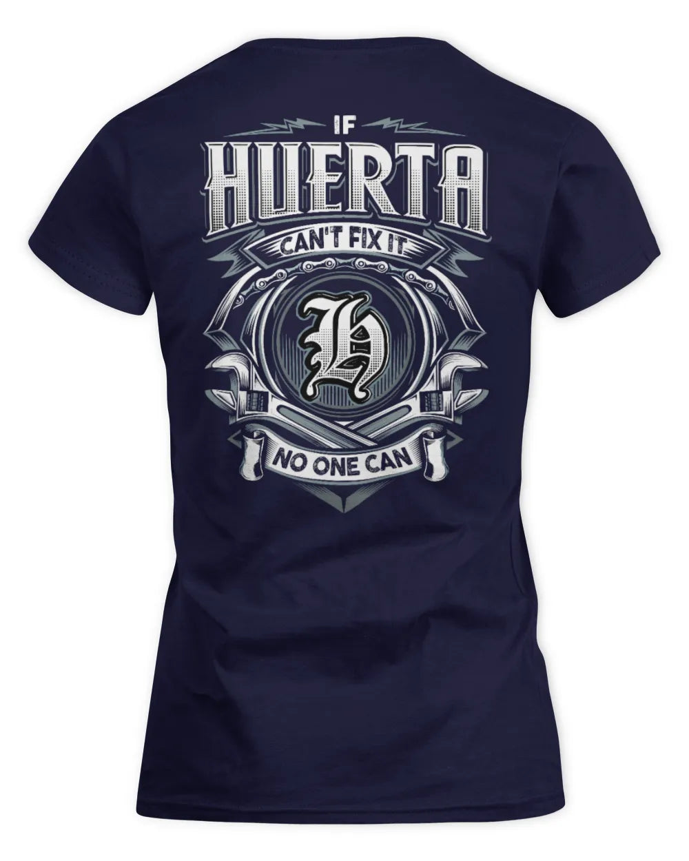 HUERTA AP81-K4-626 - Personalized Ahmed Quote Apparel “If Ahmed Can't Fix It, No One Can” - Women's Standard T-Shirt - Navy