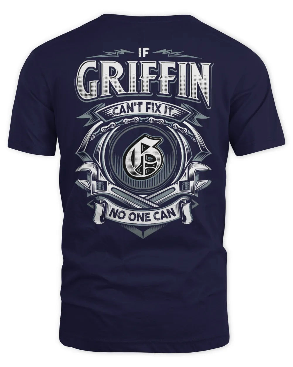 GRIFFIN AP81-K4-626 - Personalized Ahmed Quote Apparel “If Ahmed Can't Fix It, No One Can” - Unisex Standard T-Shirt - Navy