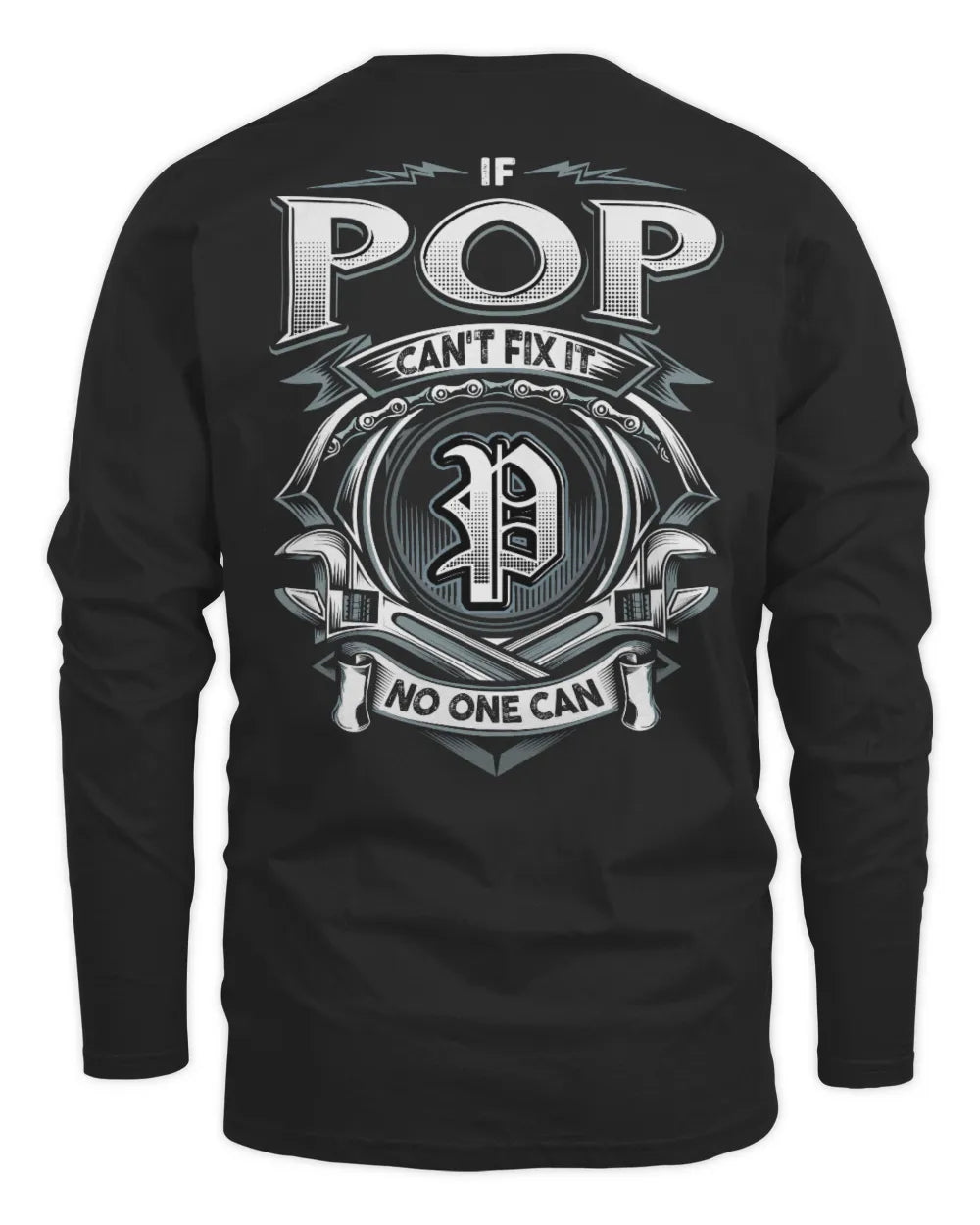 POP AP81-K4-626 - Personalized Ahmed Quote Apparel “If Ahmed Can't Fix It, No One Can” - Men's Long Sleeved T-Shirt - Black