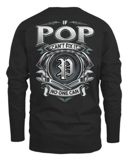 POP AP81-K4-626 - Personalized Ahmed Quote Apparel “If Ahmed Can't Fix It, No One Can” - Men's Long Sleeved T-Shirt - Black