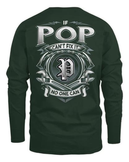 POP AP81-K4-626 - Personalized Ahmed Quote Apparel “If Ahmed Can't Fix It, No One Can” - Men's Long Sleeved T-Shirt - Forest Green