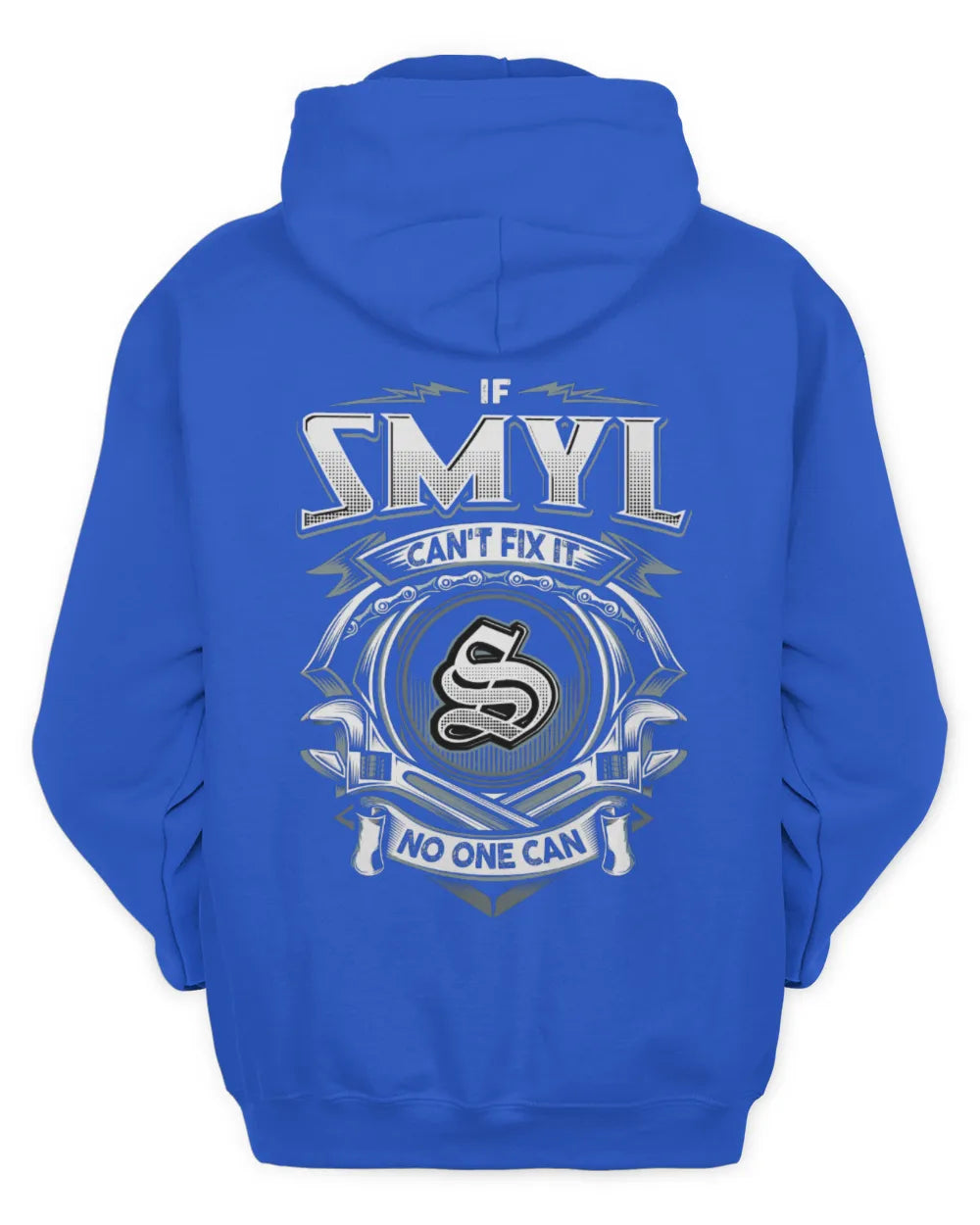 SMYL AP81-K4-626 - Personalized Ahmed Quote Apparel “If Ahmed Can't Fix It, No One Can” - Unisex Hoodie - Royal