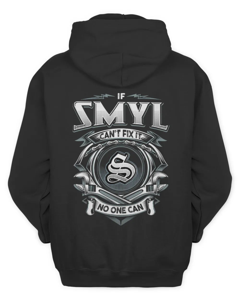 SMYL AP81-K4-626 - Personalized Ahmed Quote Apparel “If Ahmed Can't Fix It, No One Can” - Unisex Hoodie - Black