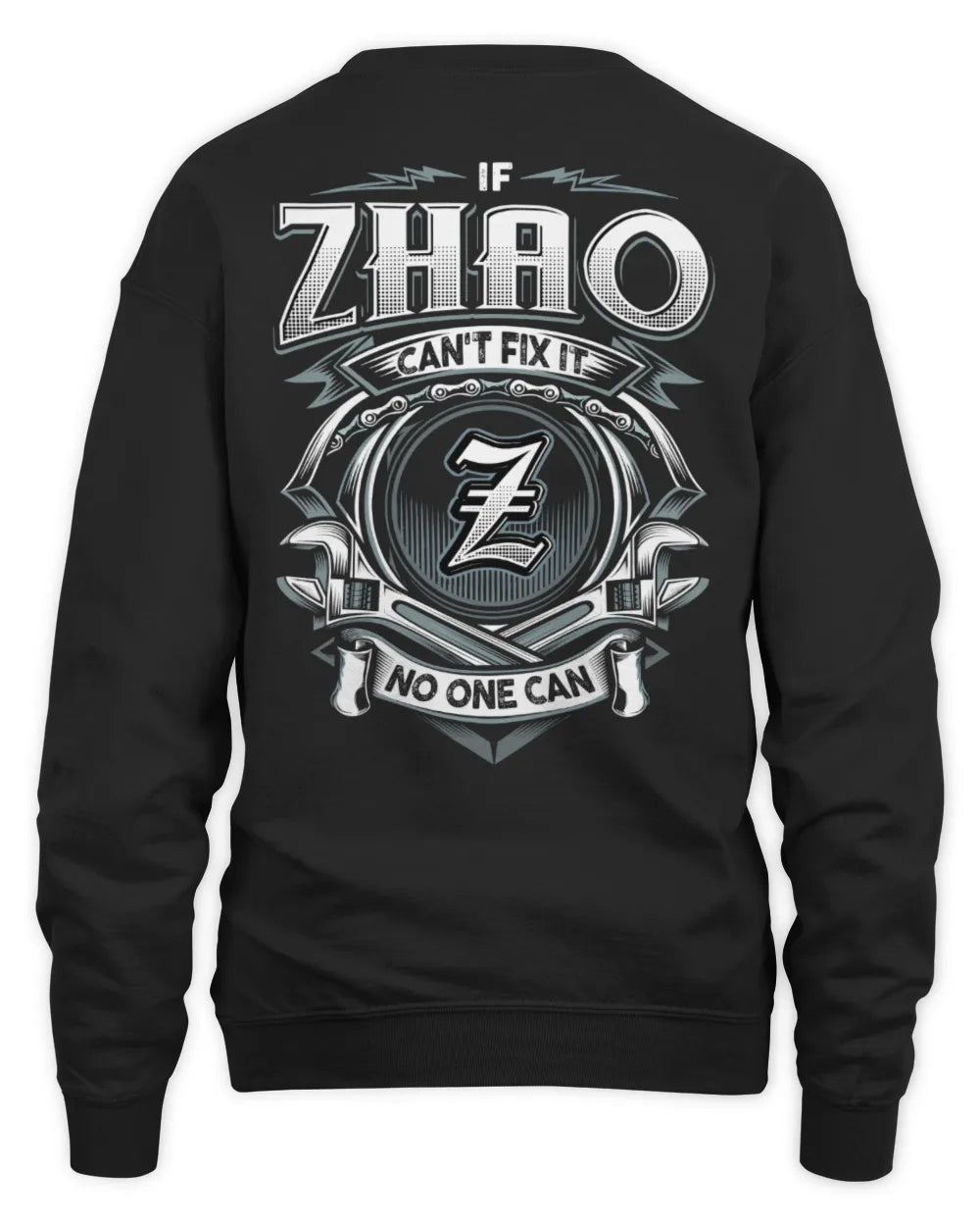 ZHAO AP81-K4-626 - Personalized Ahmed Quote Apparel “If Ahmed Can't Fix It, No One Can” - Unisex Sweatshirt - Black