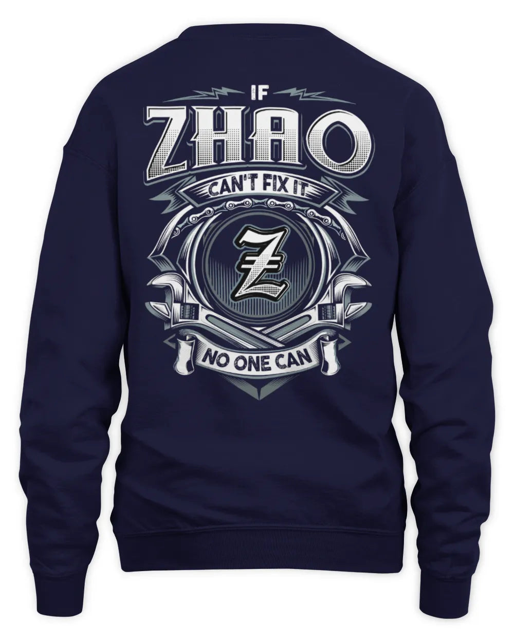 ZHAO AP81-K4-626 - Personalized Ahmed Quote Apparel “If Ahmed Can't Fix It, No One Can” - Unisex Sweatshirt - Navy