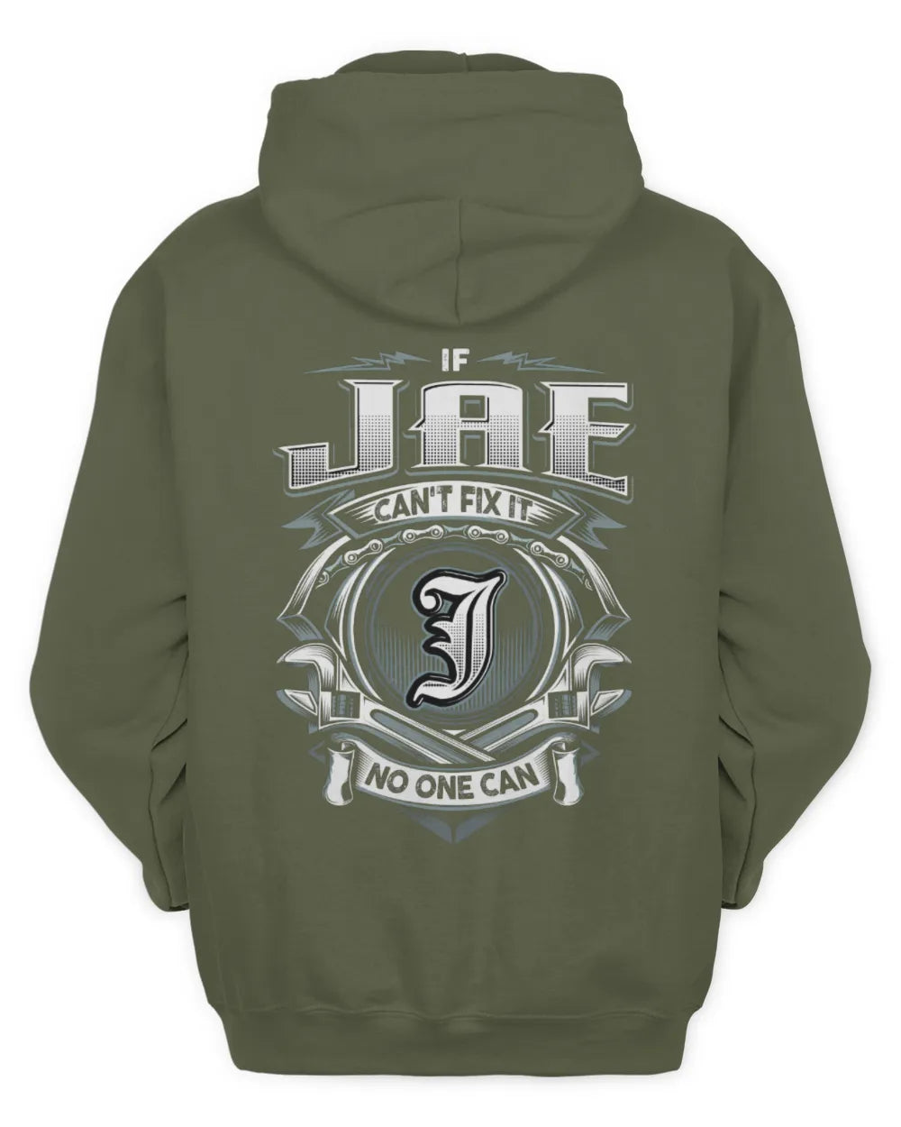 JAE AP81-K4-626 - Personalized Ahmed Quote Apparel “If Ahmed Can't Fix It, No One Can” - Unisex Hoodie - Military Green