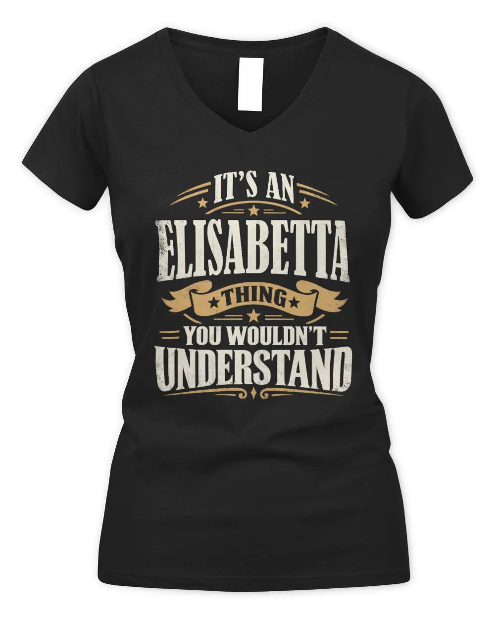 ELISABETTA P08 TH51 - Personalized “It’s a/an [NAME] Thing – You Wouldn’t Understand” Shirt - Women's V-Neck T-Shirt - Black