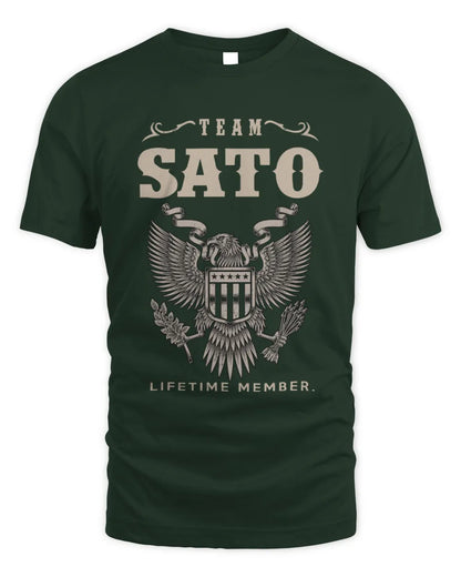 SATO TP06-K82 – Personalized Classic Style Apparel “Team NAME Lifetime Member” - Unisex Standard T-Shirt - Forest Green